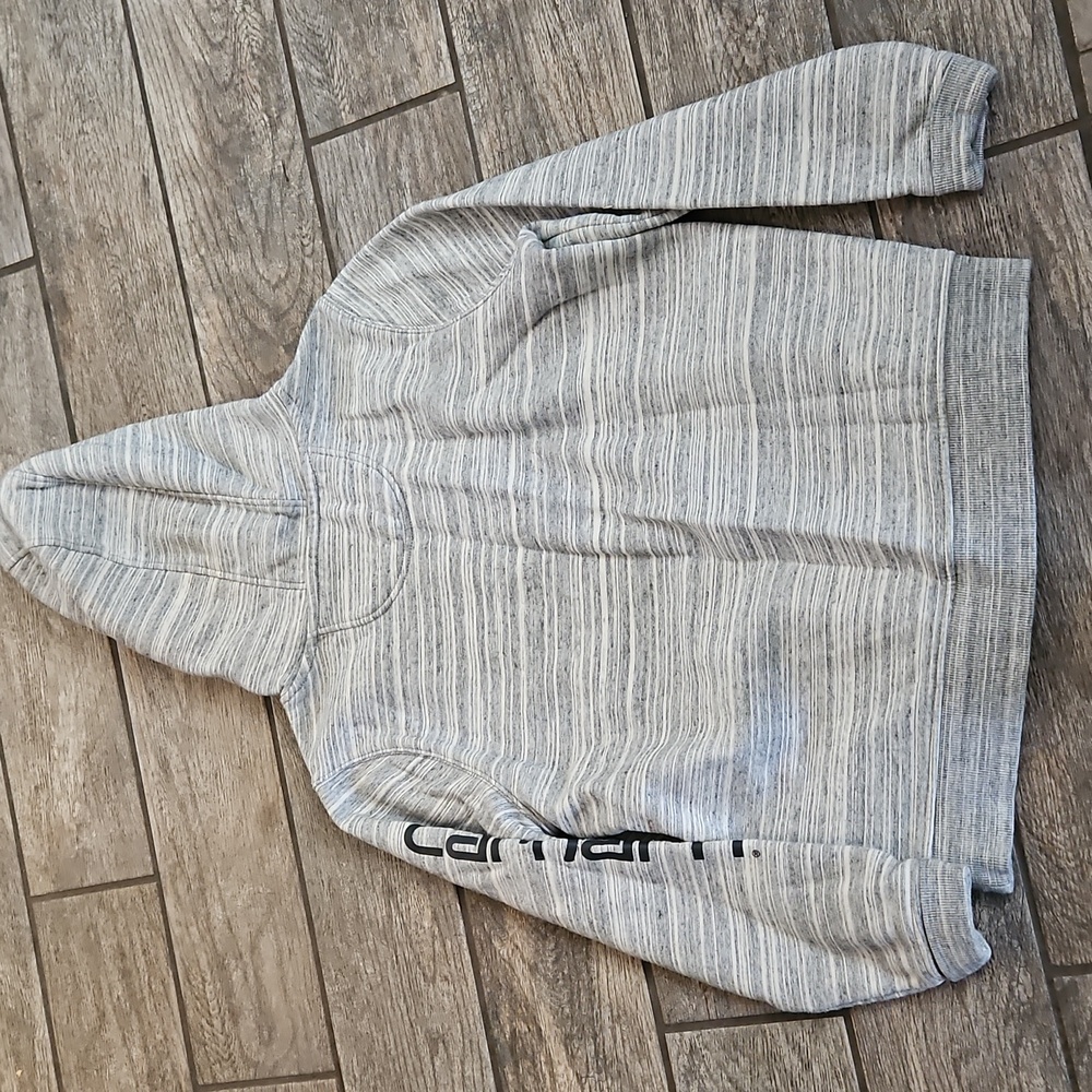 Carhartt Gray Striped Hoodie Womens Size Large - Picture 4 of 5